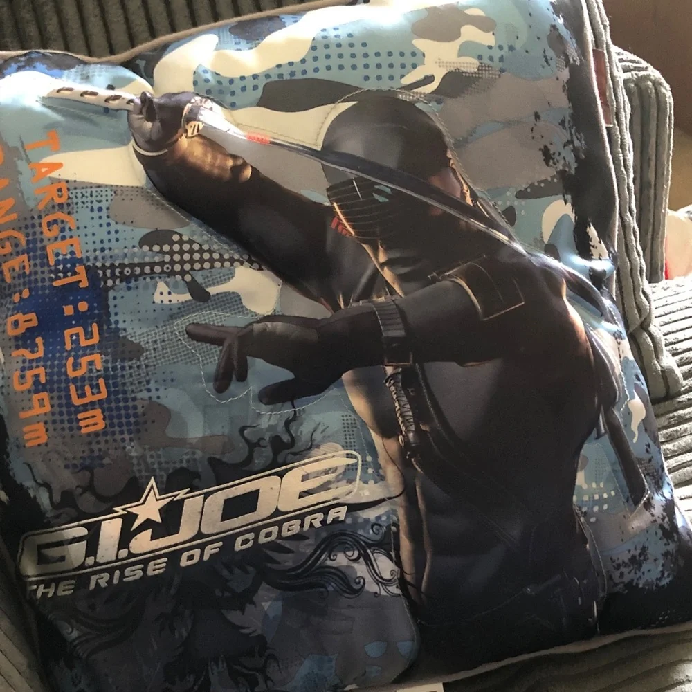 The Rise of Cobra Character Throw Pillow - Blue Camouflage